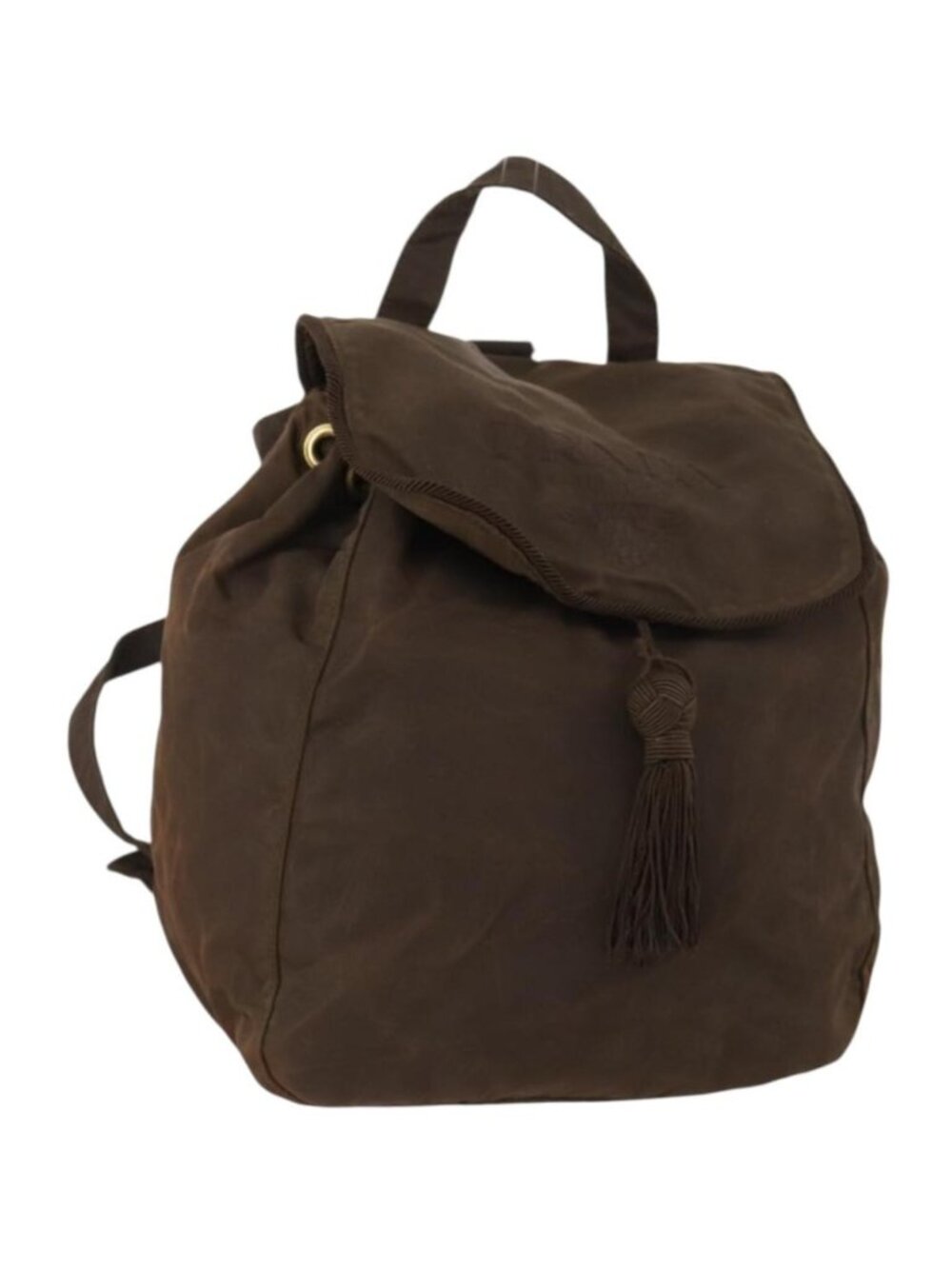 PRADA Backpack Nylon Brown Gold